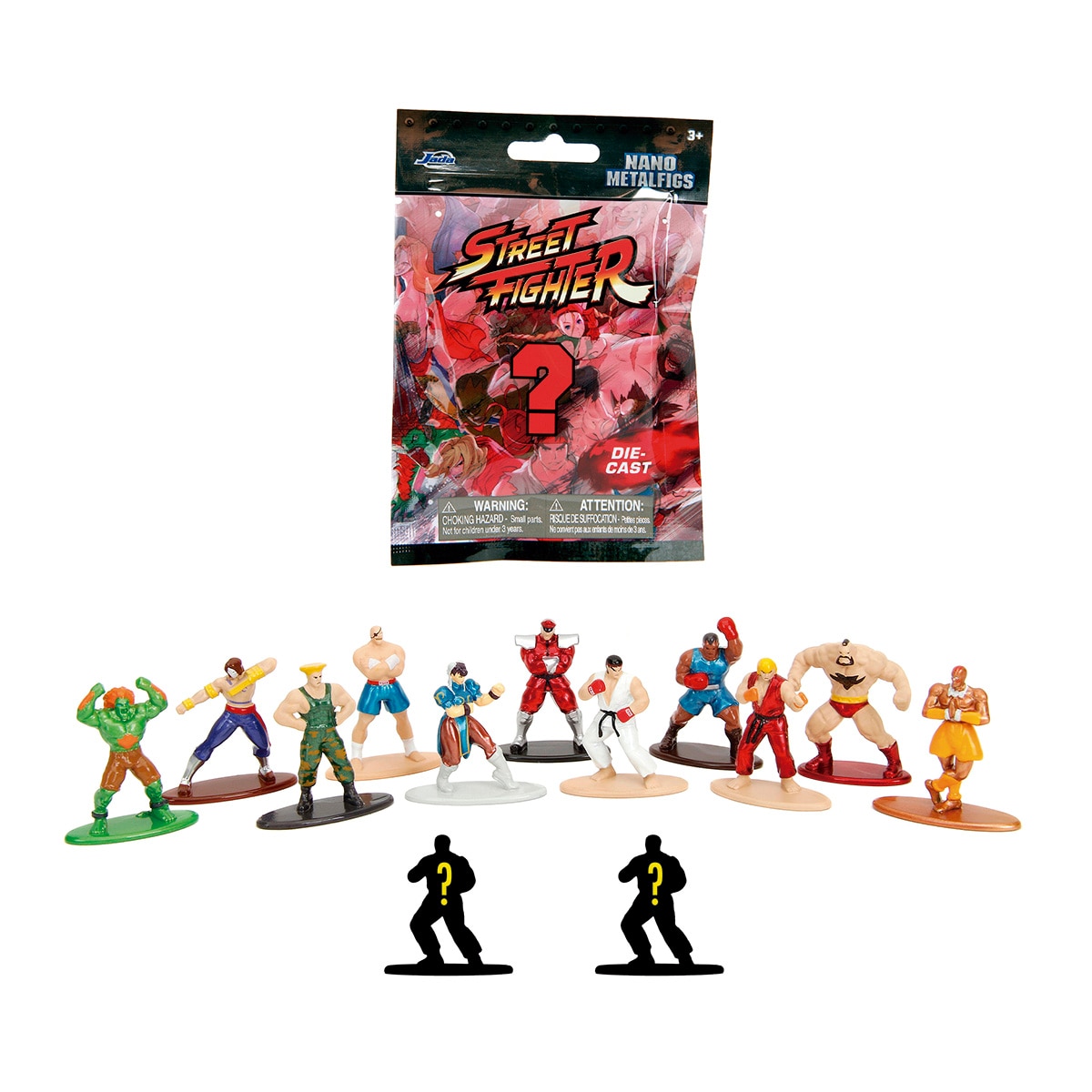 Figura metal 4 cm Street Fighter Jada modelos surtidos 1