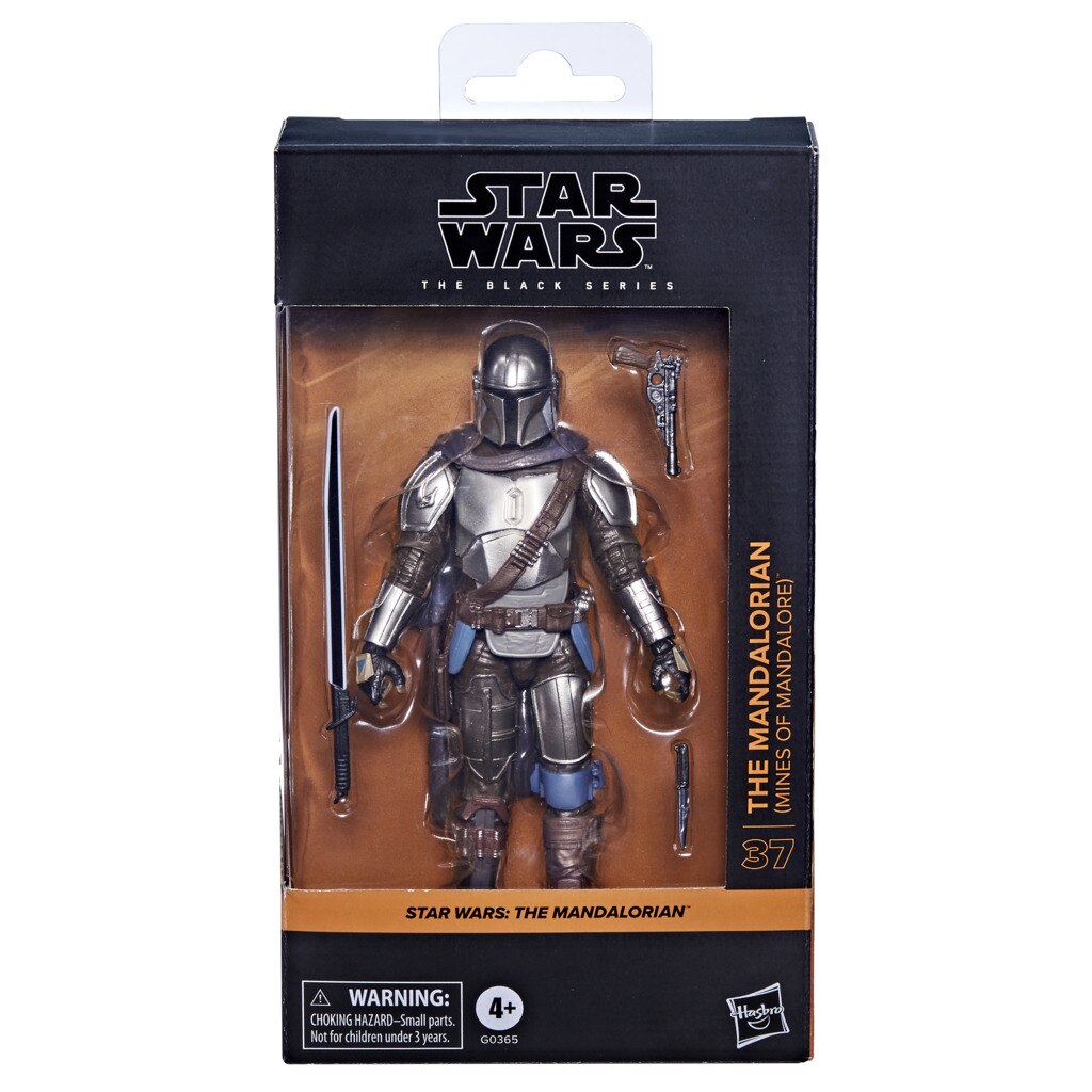 Figura Star Wars The Black Series – The Mandalorian De 15 Cm Con Sable Oscuro, Cuchillo Y Bláster, Coleccionable