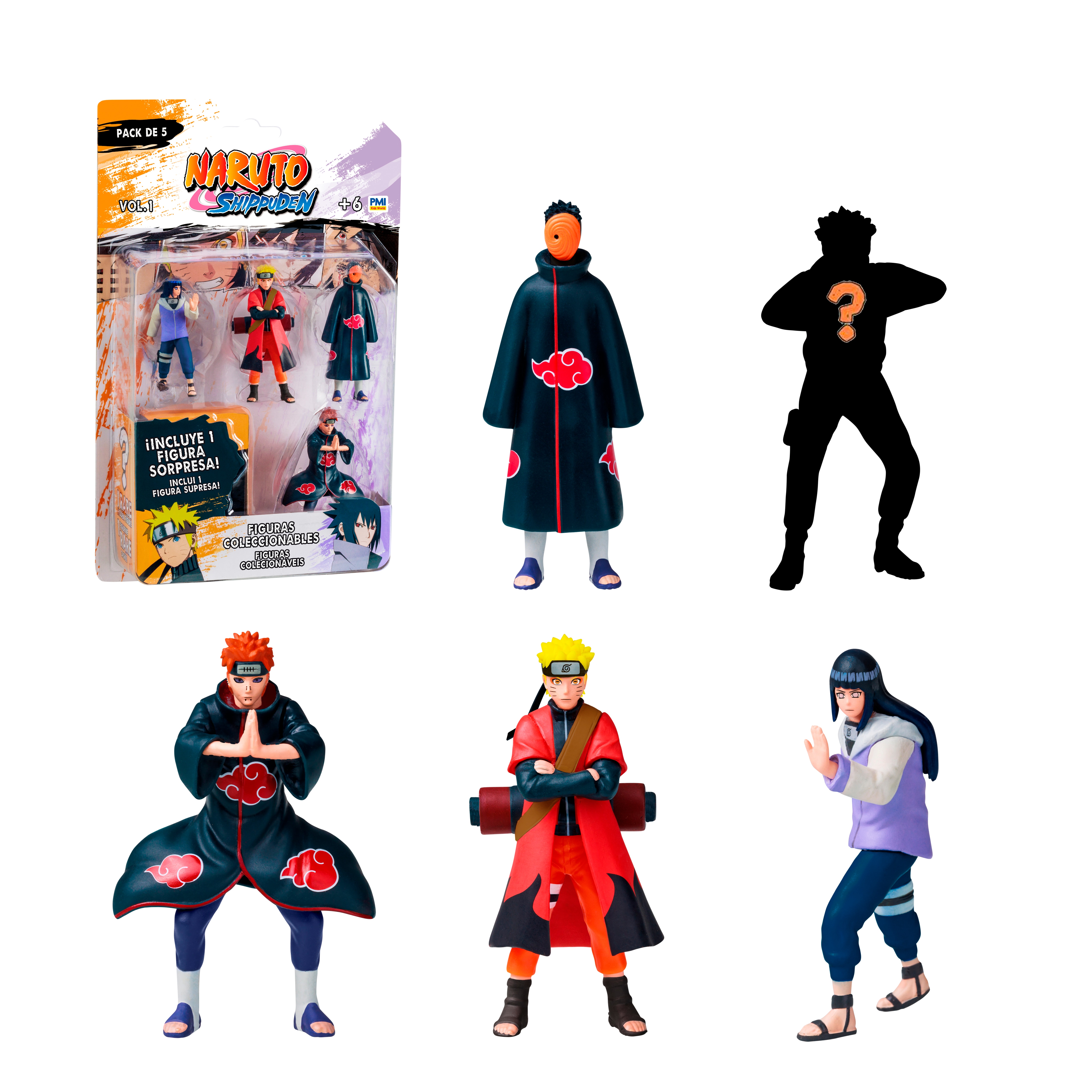 Pack de 5 figuras de Naruto 3