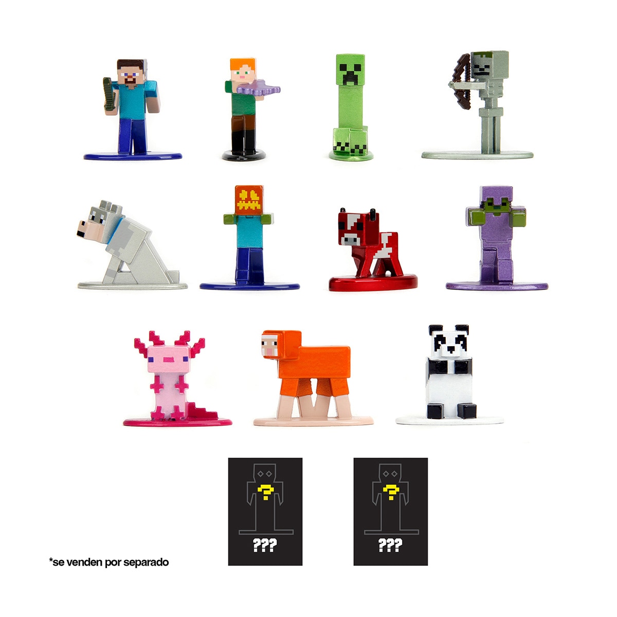 Figura de metal 4 cm en sobre sorpresa Nanofigs Minecraft Jada modelos surtidos 2