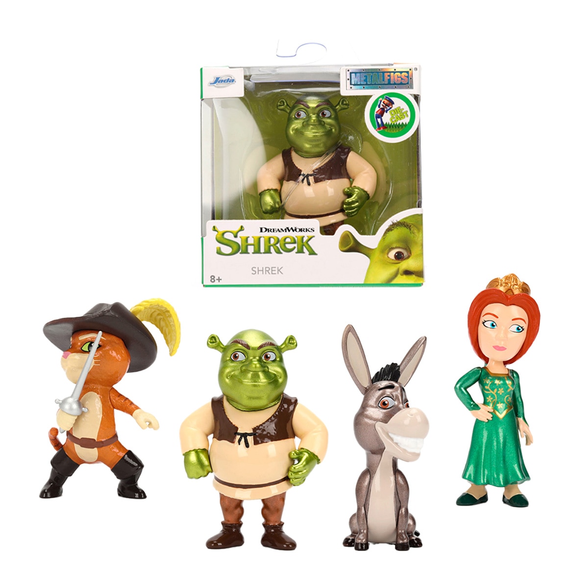 Jada - Figura coleccionable de metal de 7cm Shrek en caja transparente con ventana Jada.