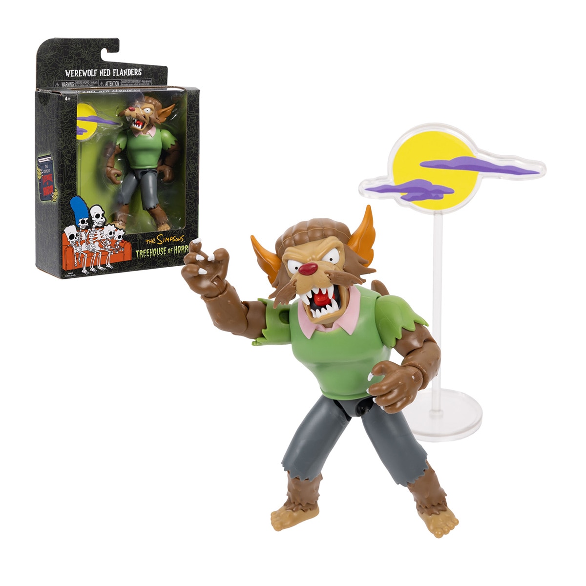 Imagen 1 de Figura Ned Hombre Lobo 13 cm Casa del Terror de Los Simpsons Disney Jakks