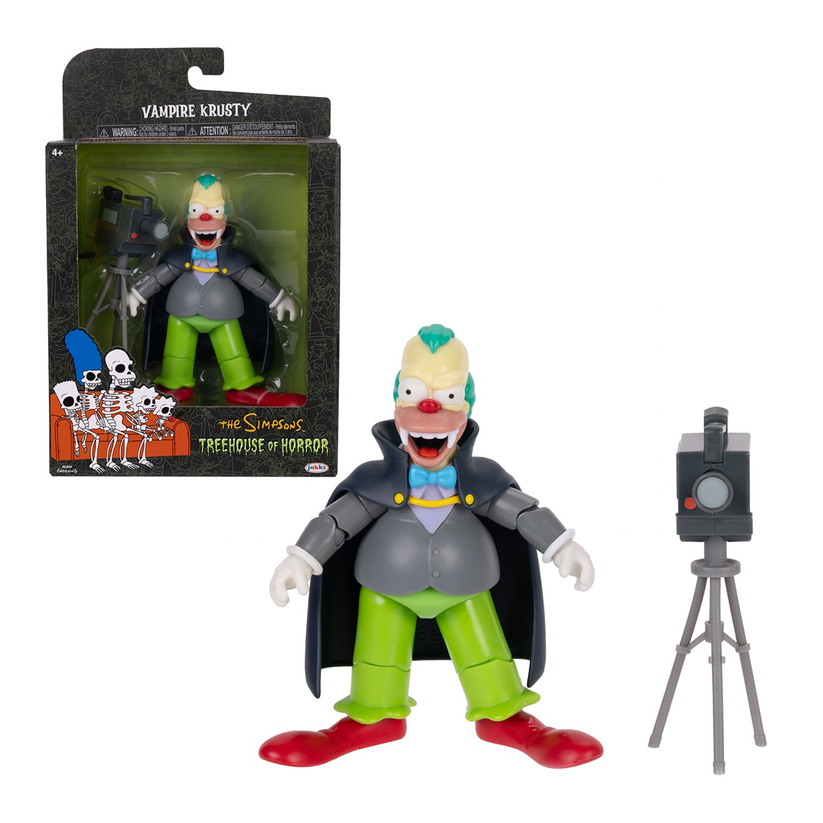Imagen 1 de Figura Krusty Vampiro 13 cm Casa del Terror de Los Simpsons Disney Jakks