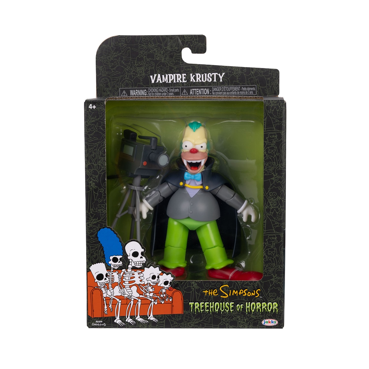 Imagen 2 de Figura Krusty Vampiro 13 cm Casa del Terror de Los Simpsons Disney Jakks