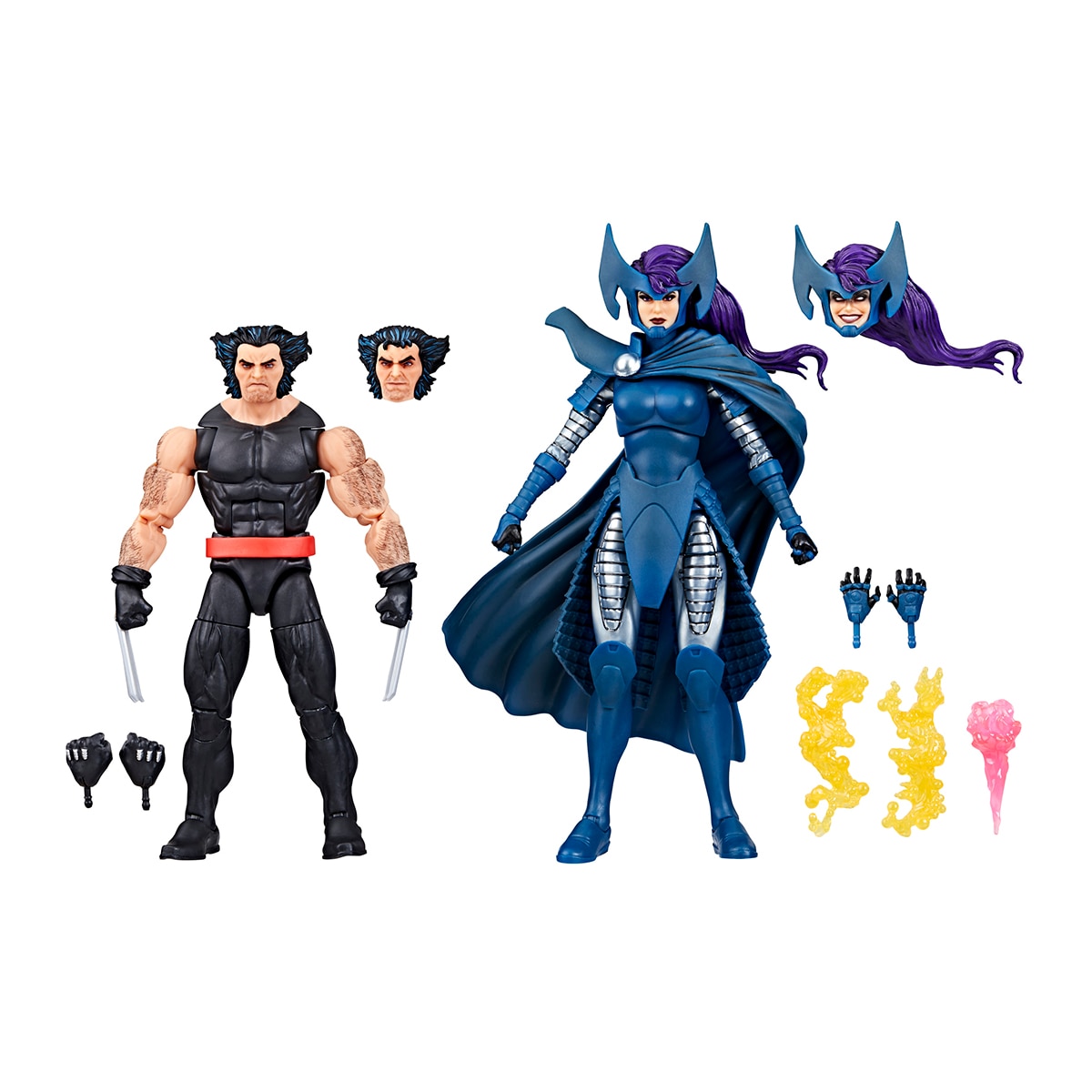 Hasbro – Pack 2 Figuras 15 cm Lobezno y Mariposa Mental Marvel Legends Series Hasbro.