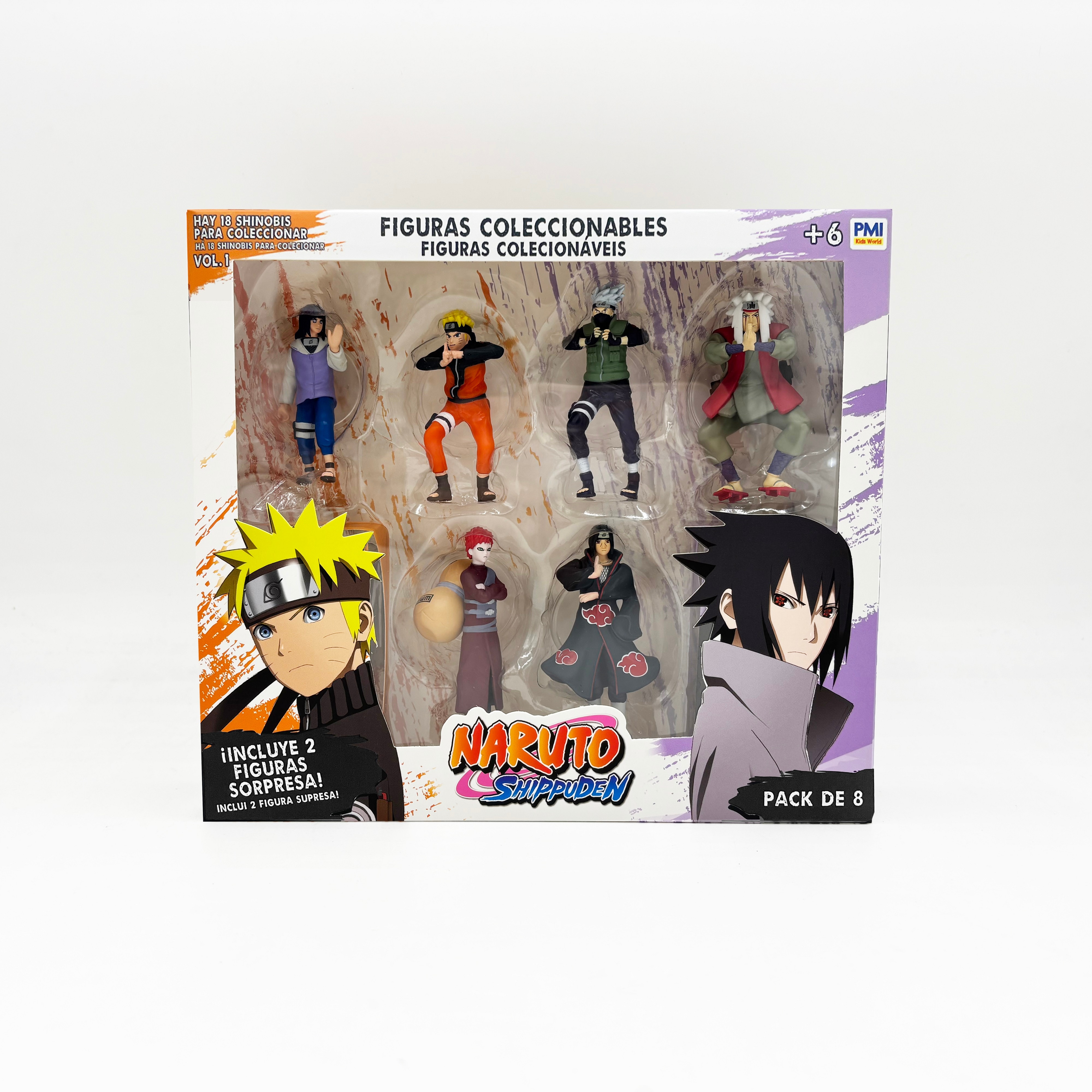 Pack de 8 figuras de 7 cm Naruto 2
