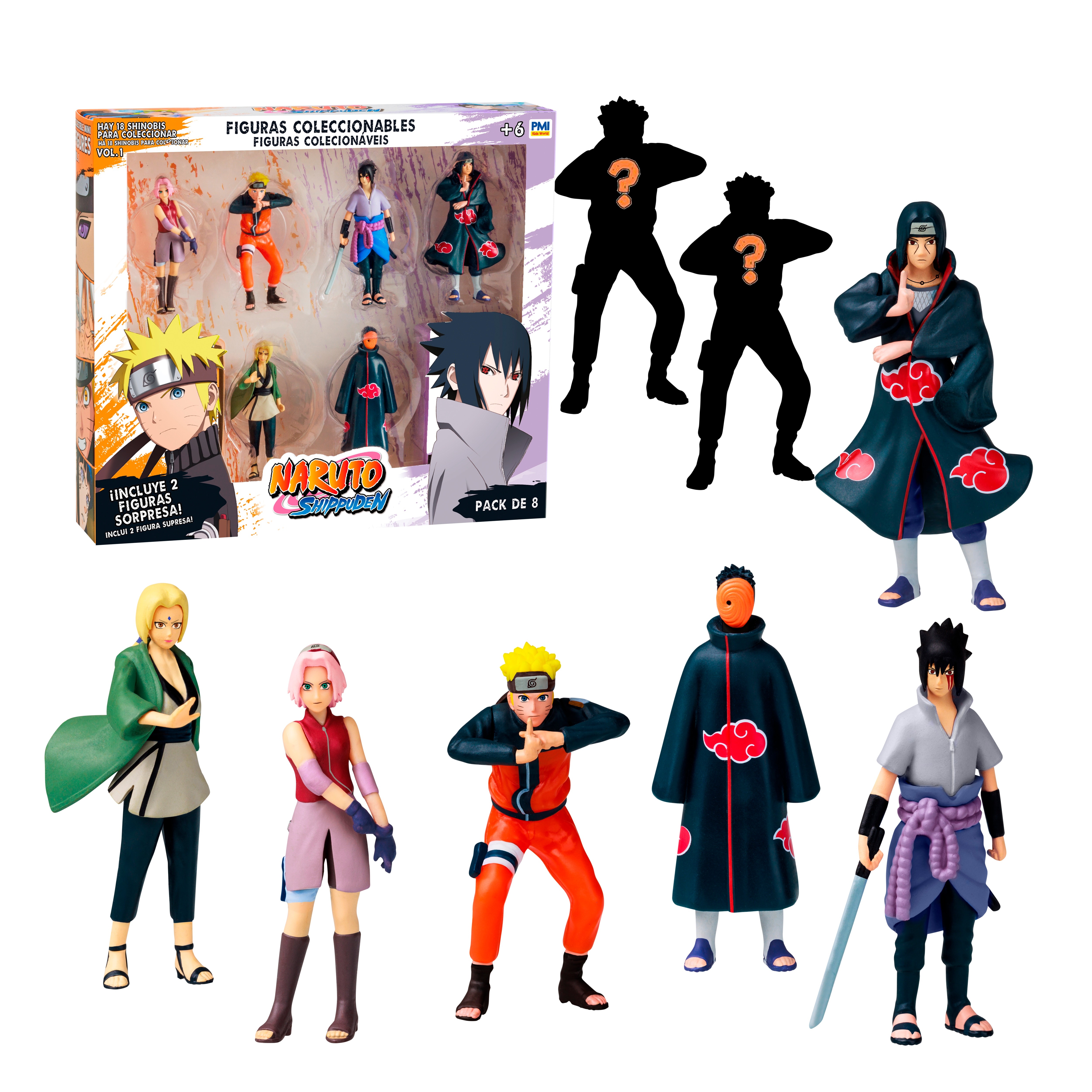 Pack de 8 figuras de 7 cm Naruto 8