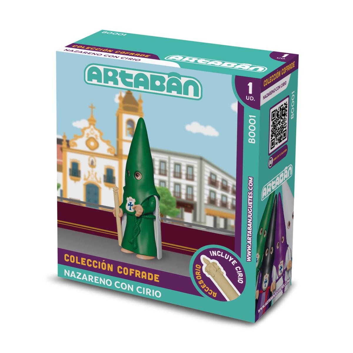 Imagen 0 de Figura Nazareno con Cirio Hermandad de capa verde Artabán