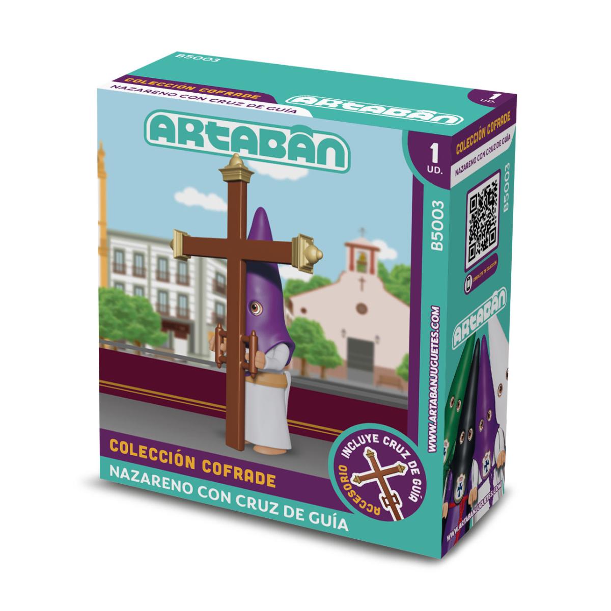 Imagen 0 de Figura Nazareno con Cruz de Guía Hermandad de cola morada Artabán