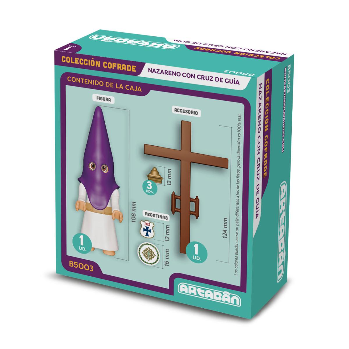 Figura Nazareno con Cruz de Guía Hermandad de cola morada Artabán 2