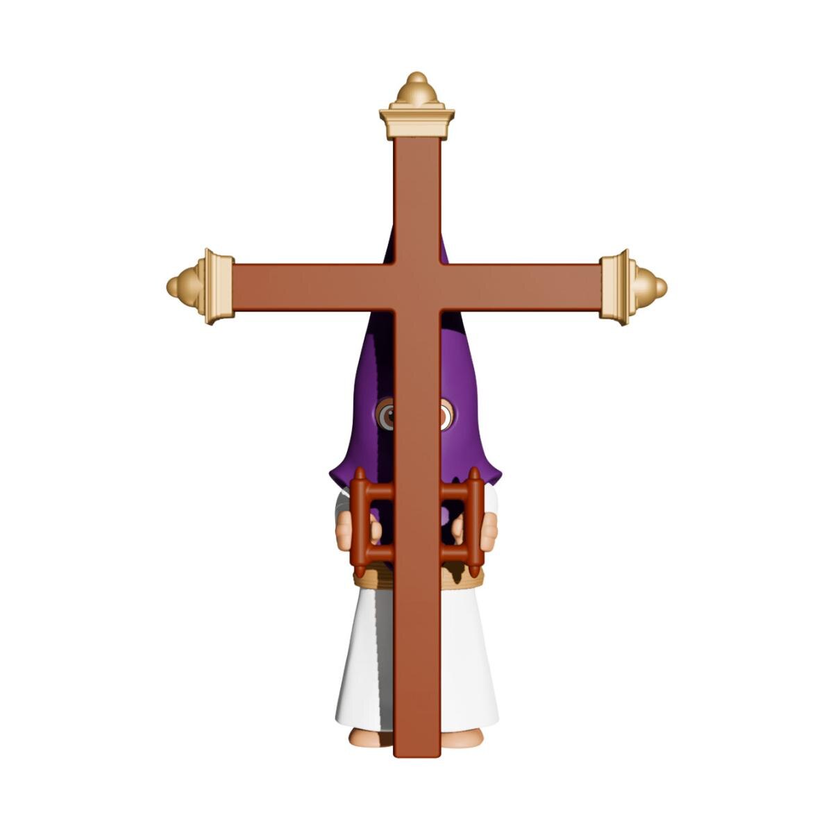 Figura Nazareno con Cruz de Guía Hermandad de cola morada Artabán 3