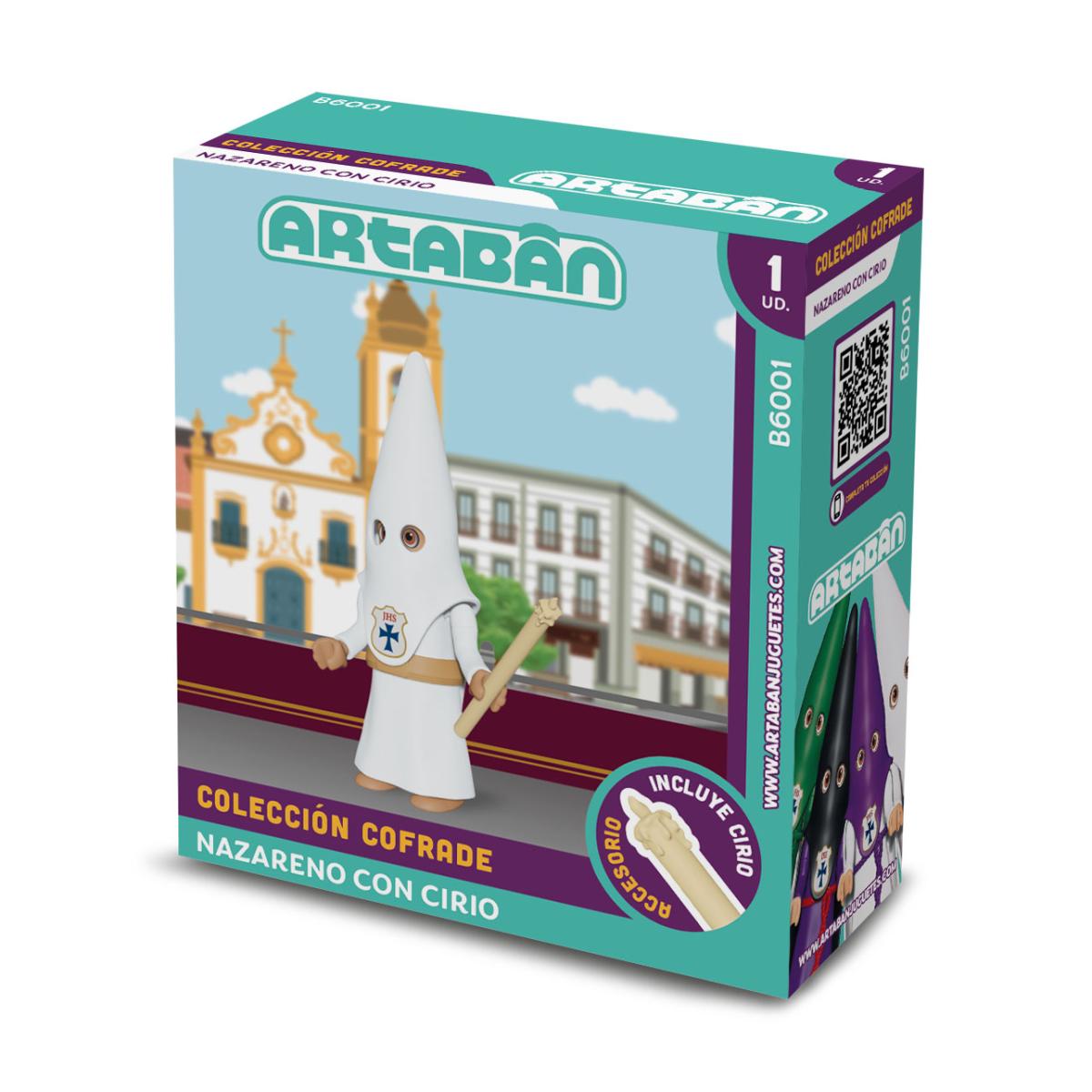 ARTABÁN - Figura Nazareno con Cirio Hermandad de cola blanca Artabán