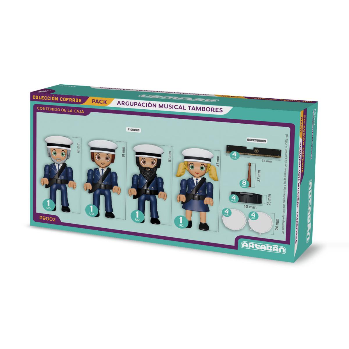 Pack 4 figuras Músicos Agrupación Musical Tambores Artabán 2