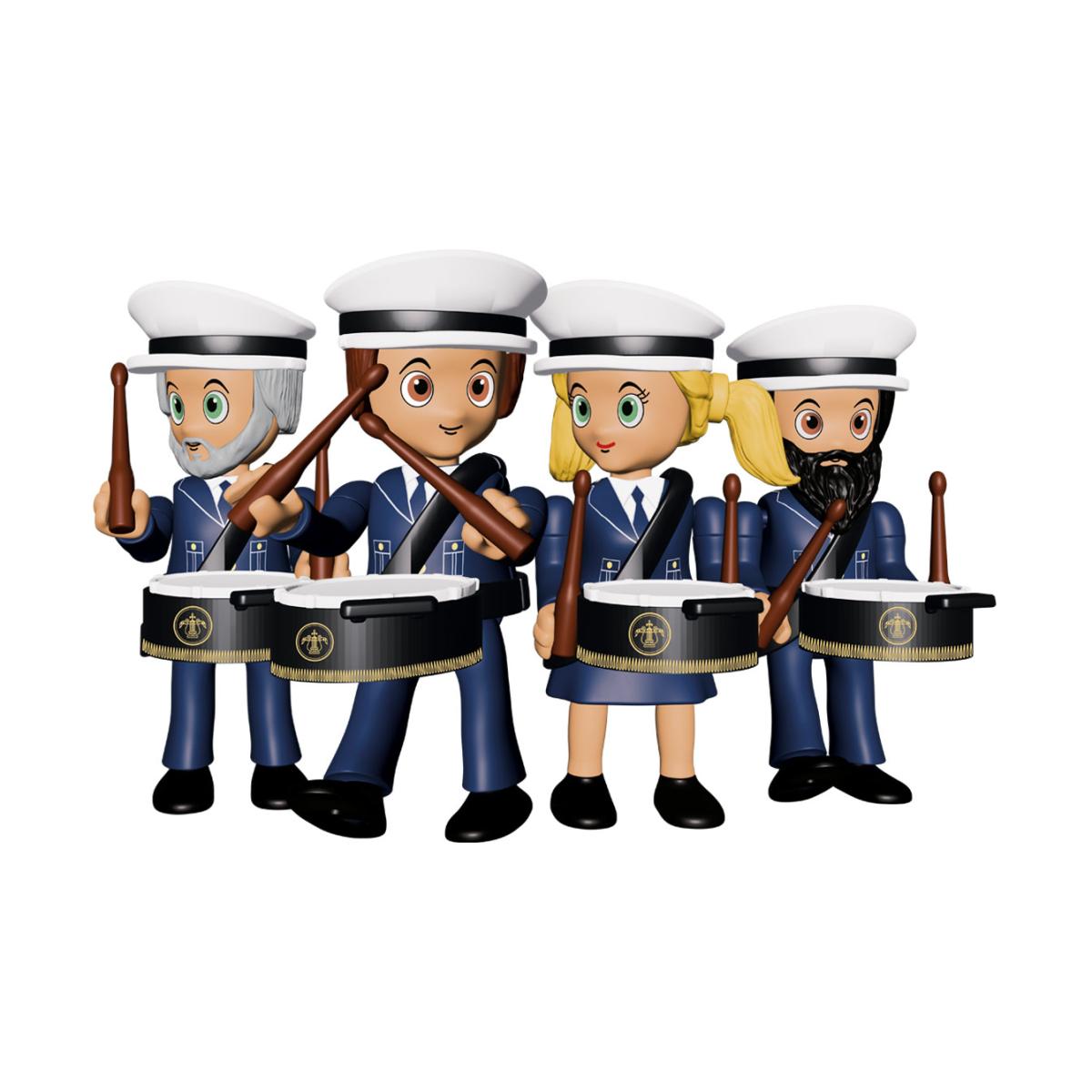 Pack 4 figuras Músicos Agrupación Musical Tambores Artabán 3