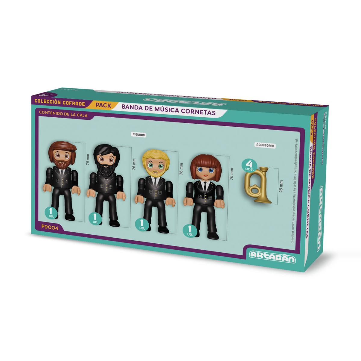 Pack 4 figuras Músicos Banda Música Cornetas Artabán 2