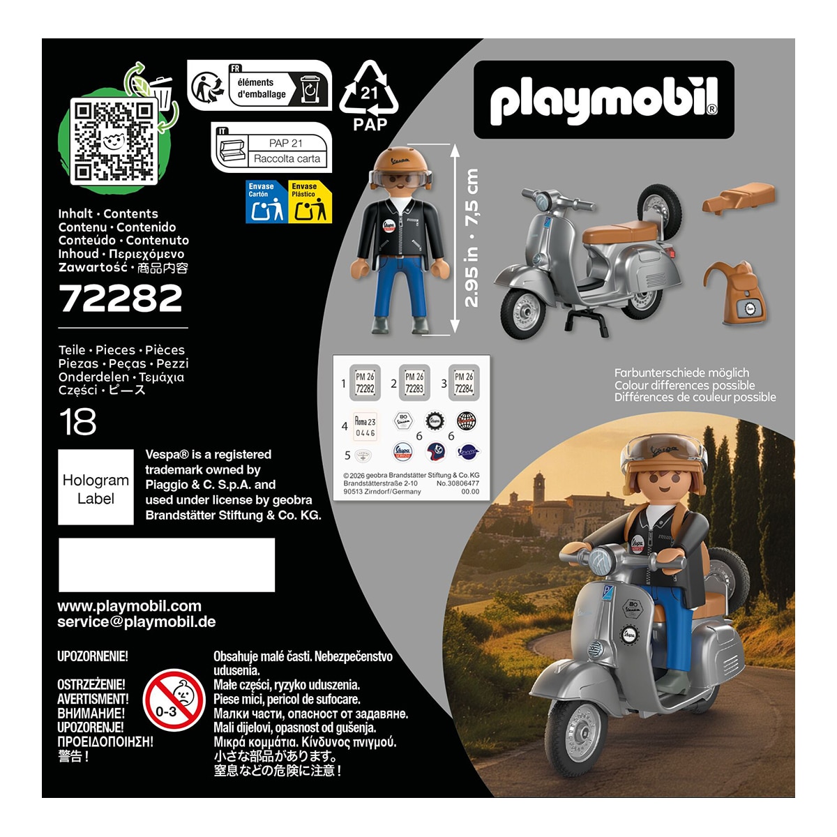 Imagen 3 de Vespa 80º Aniversario Estilo Original Cars Playmobil