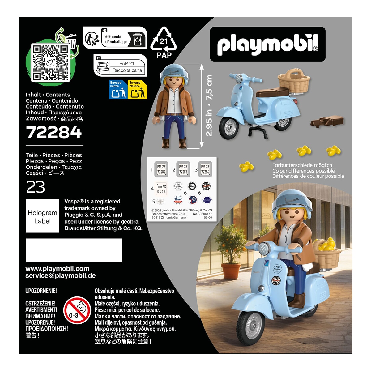 Vespa 80º Aniversario Estilo Icónico Cars Playmobil 3