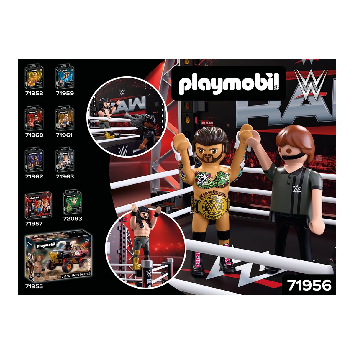 Set de coleccionista ring Raw WWE Playmobil 10