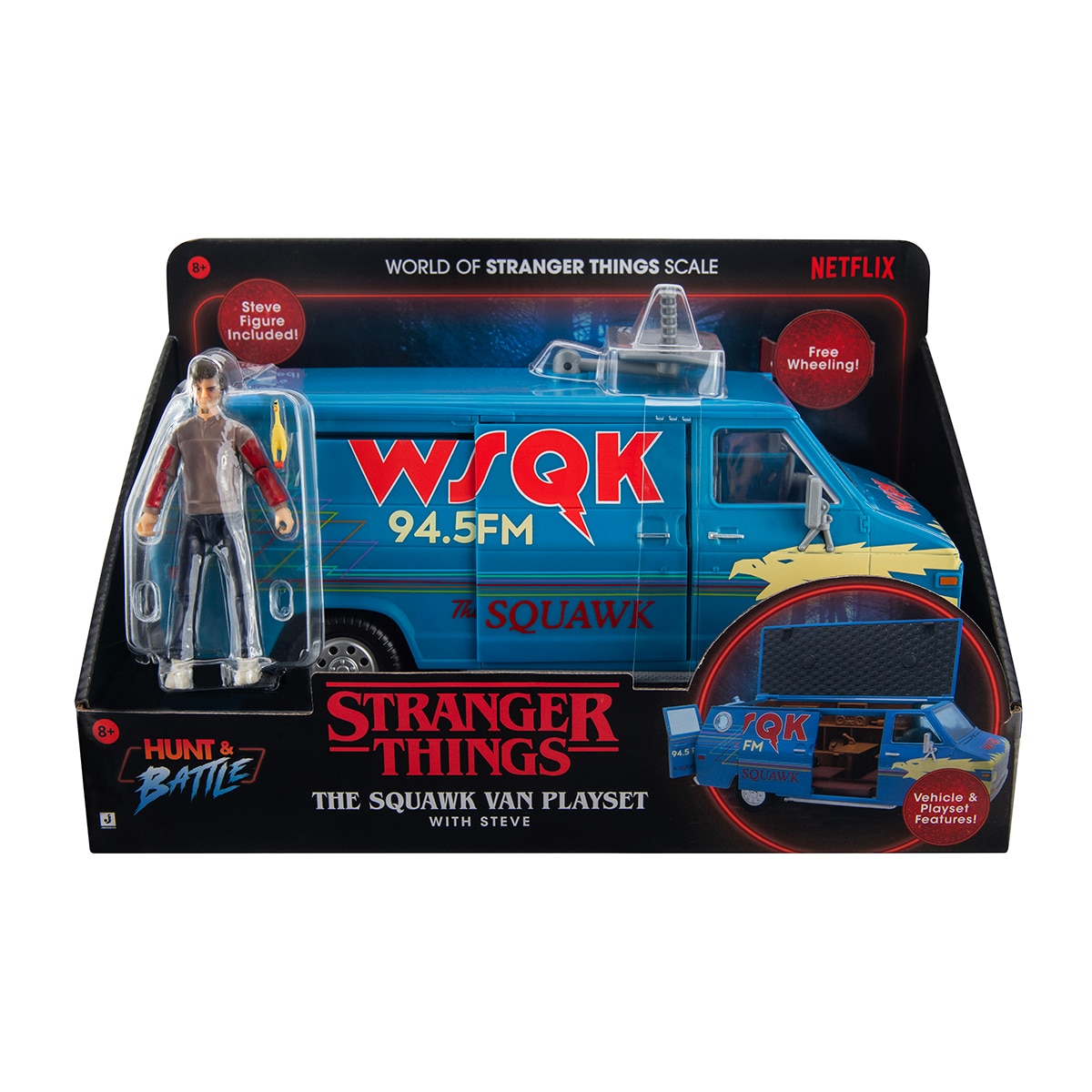 Jazwares – Caravana con accesorios y figura Stranger Things.