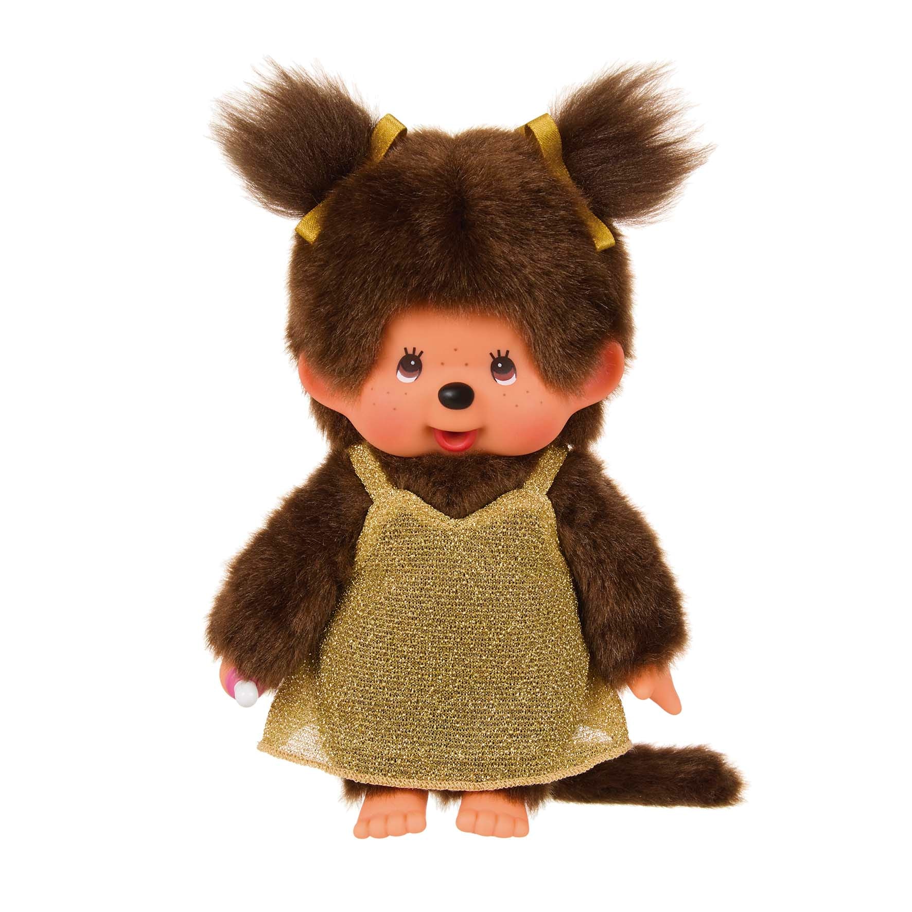 Monchhichi – Peluche 20 cm Glitter Dress Gold Monchhichi.