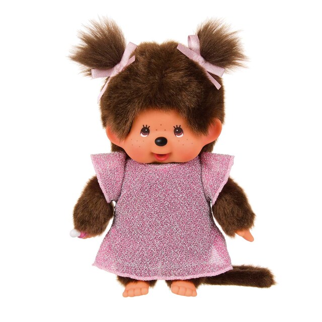 Imagen 0 de Peluche 20 cm Glitter Dress Pink Monchhichi
