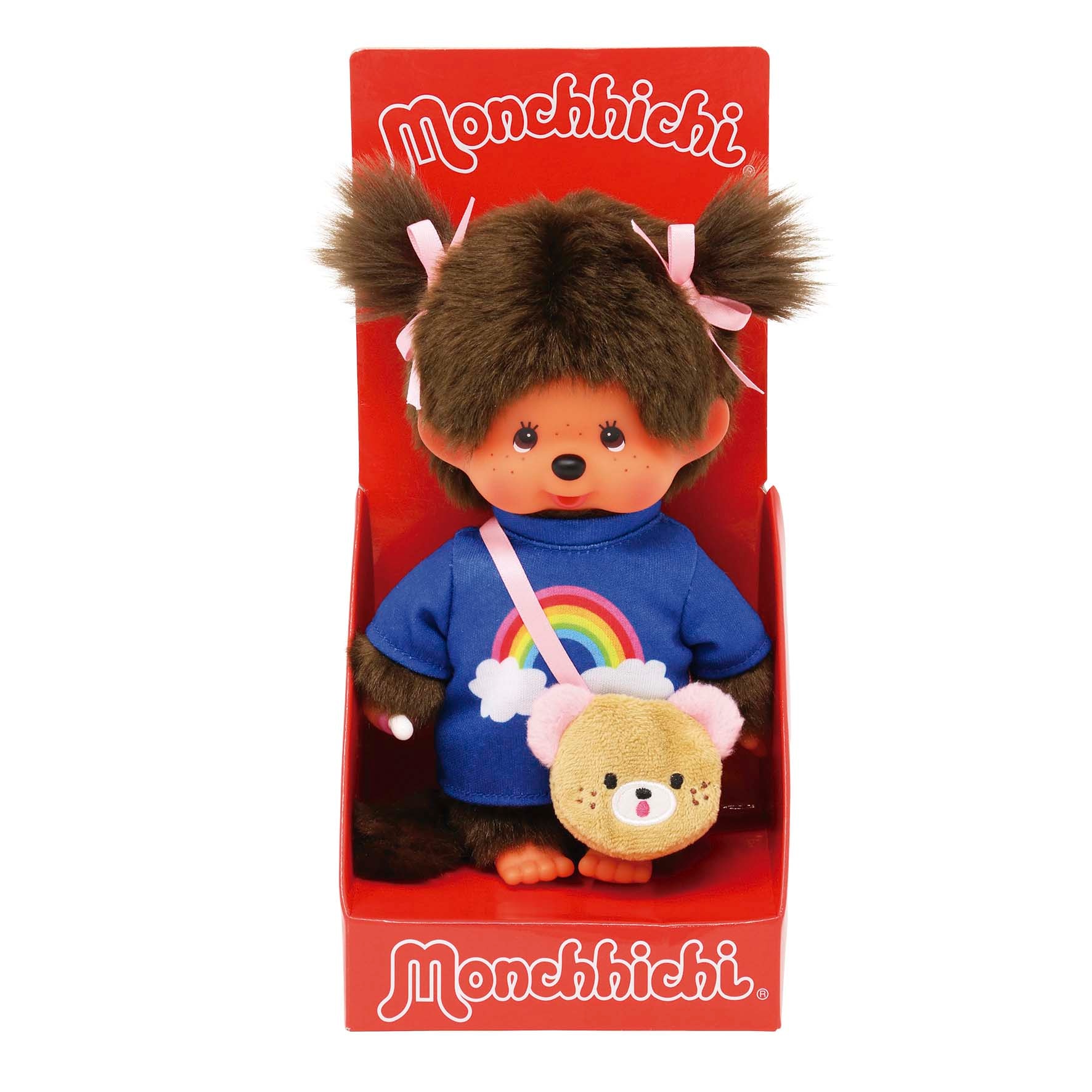 Peluche 20 cm Kawaii Messenger Bag Girl Monchhichi 2