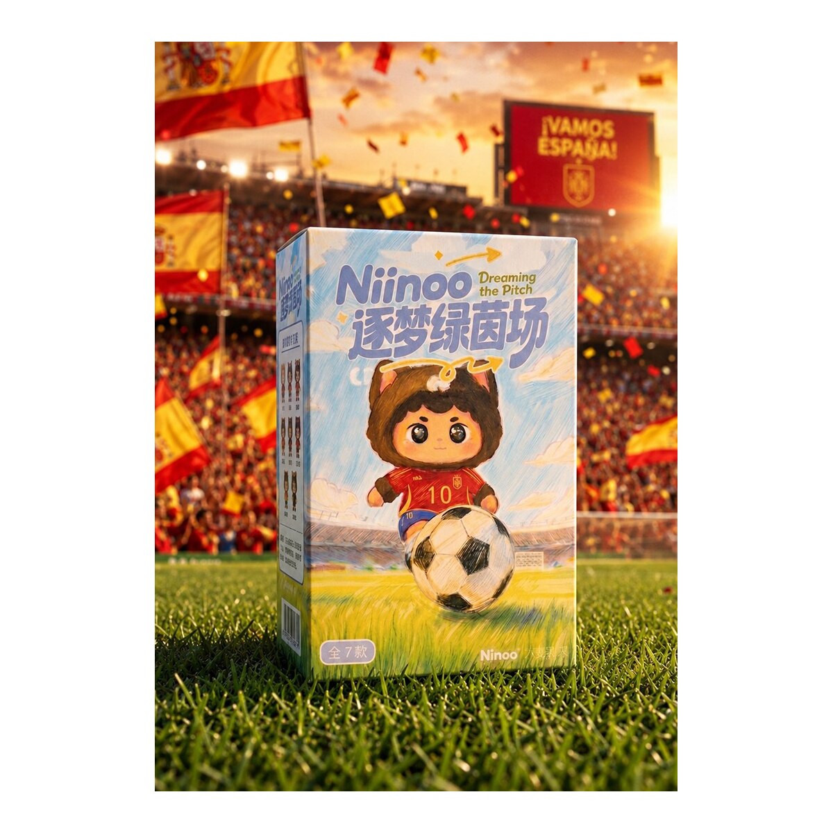 Blind Box Niinoo Dreaming Fútbol edición España de Seventh Player 7 modelos surtidos 4