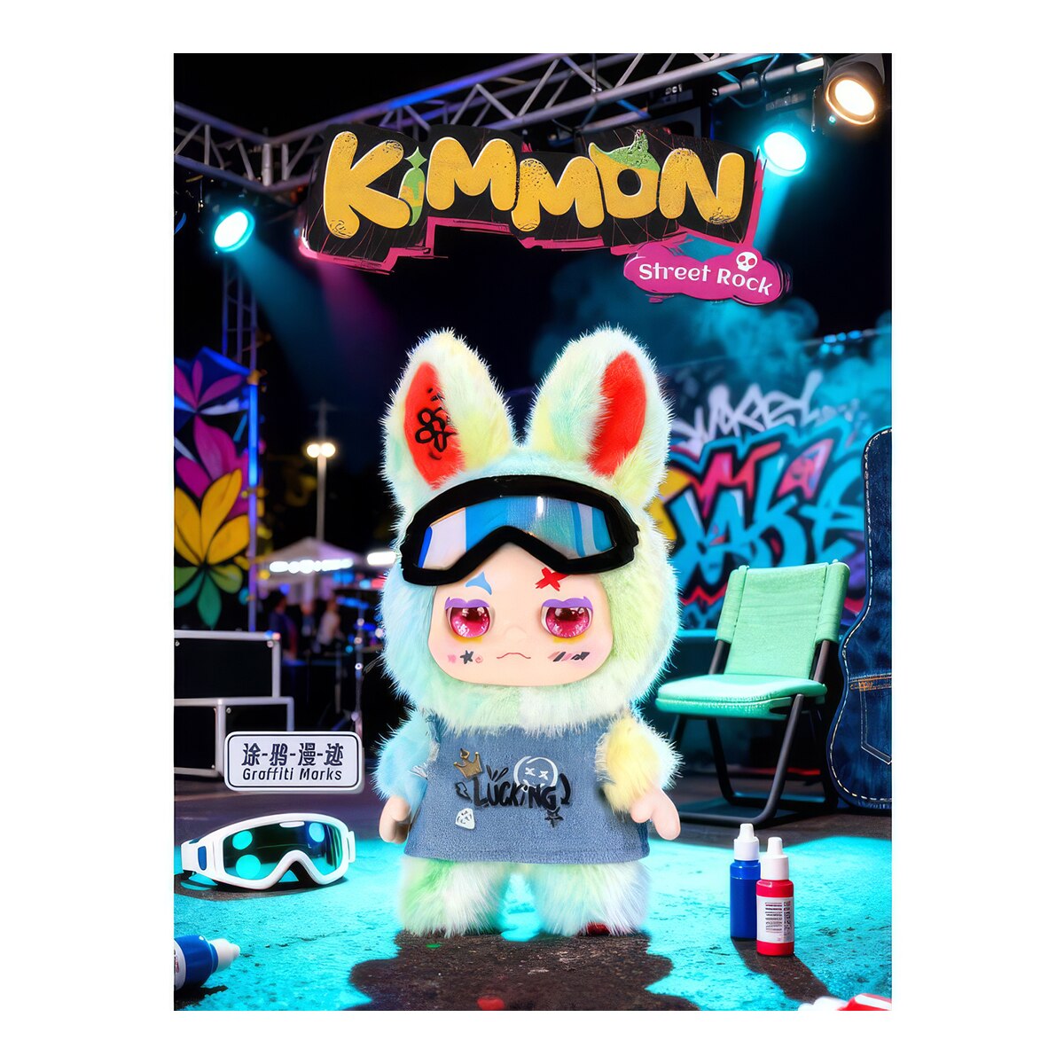 Caja Sorpresa Blind Box Street Rock con Tarjeta de Personaje Kimmon modelos surtidos 7