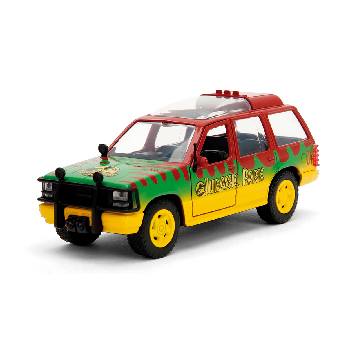 Jurassic World - Coche de metal Ford Explorer Jurassic World 1993 Escala 1:32 Jada