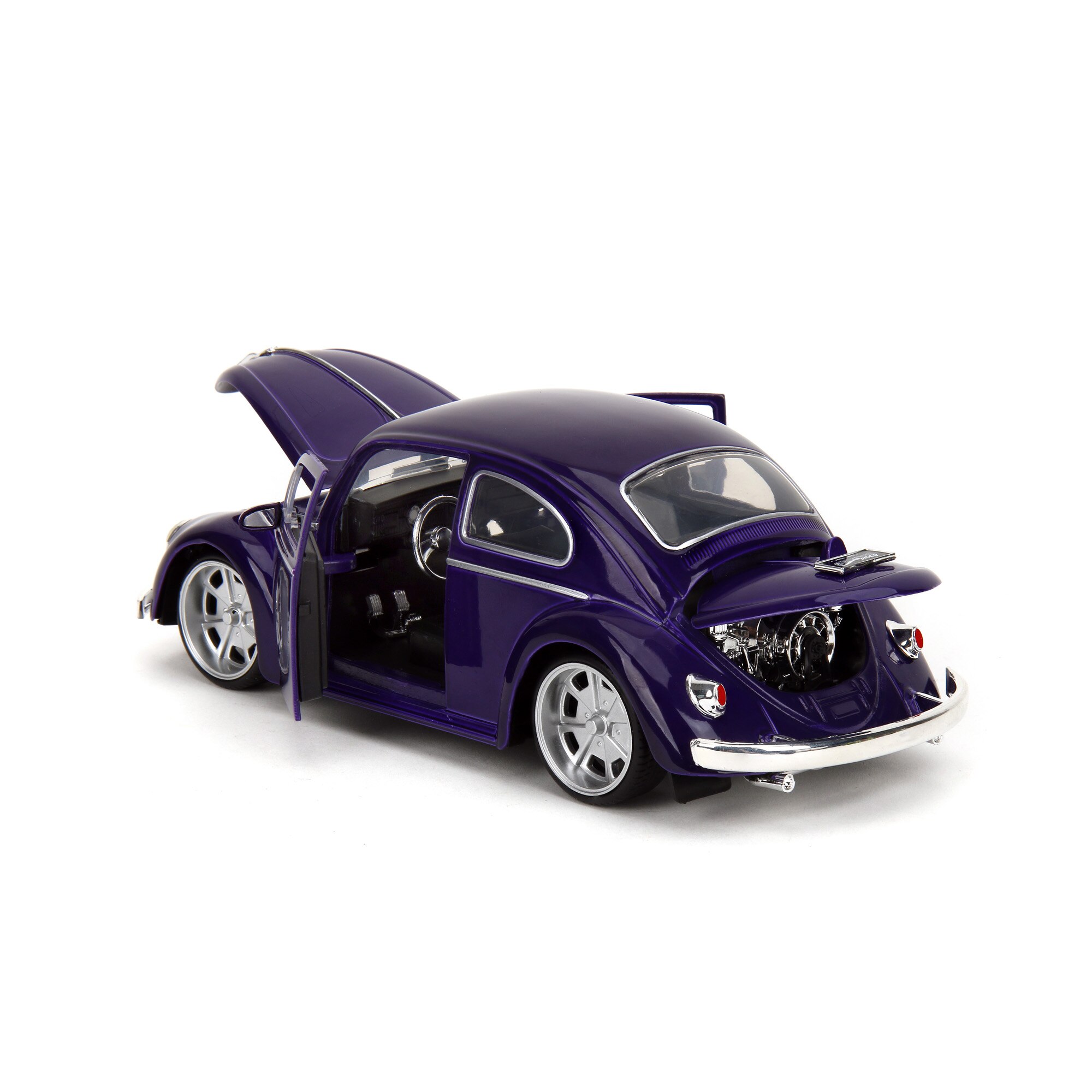 Volkswagen Beetle modelo 1972 con figura Miércoles Jada 10