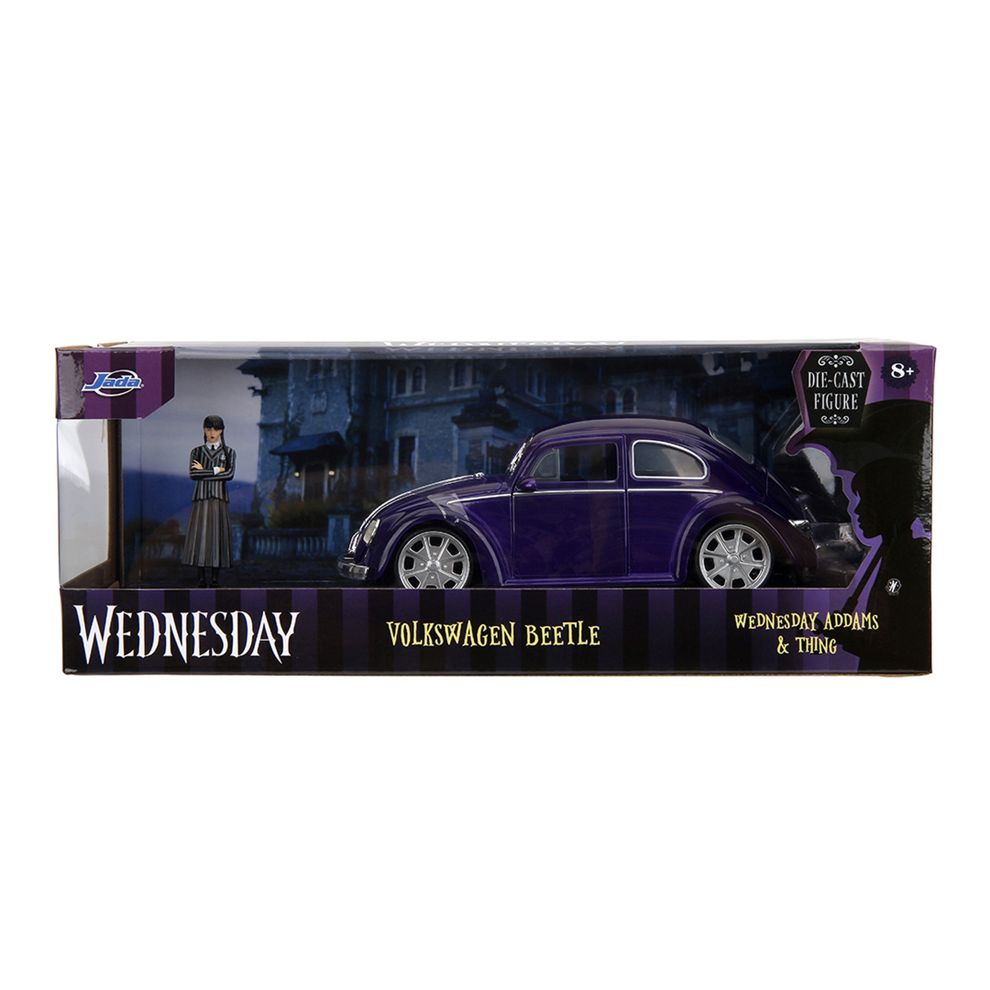 Volkswagen Beetle modelo 1972 con figura Miércoles Jada 15