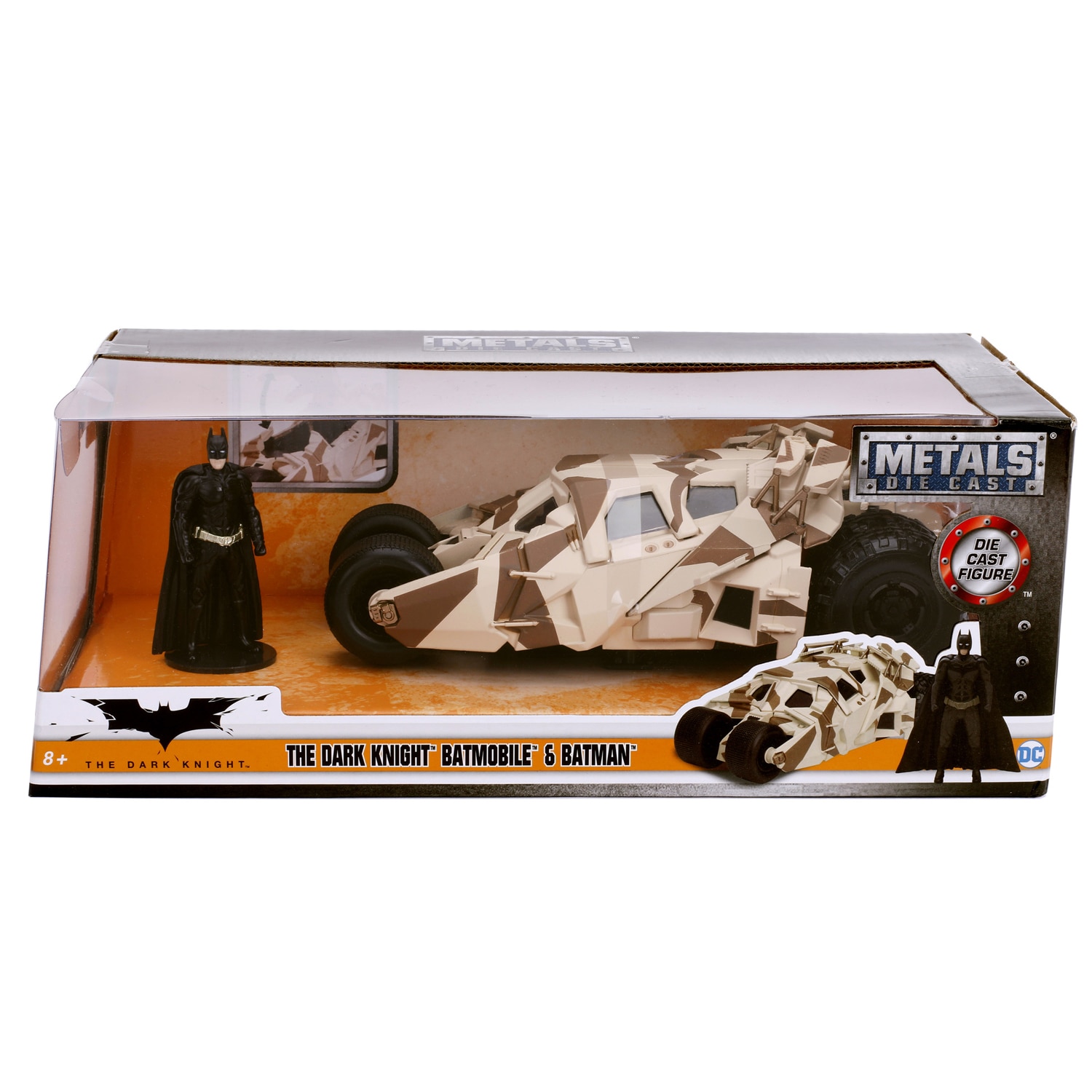 Coche metal 1:24 Batmobile camuflaje con fisgura Batman Jada 8