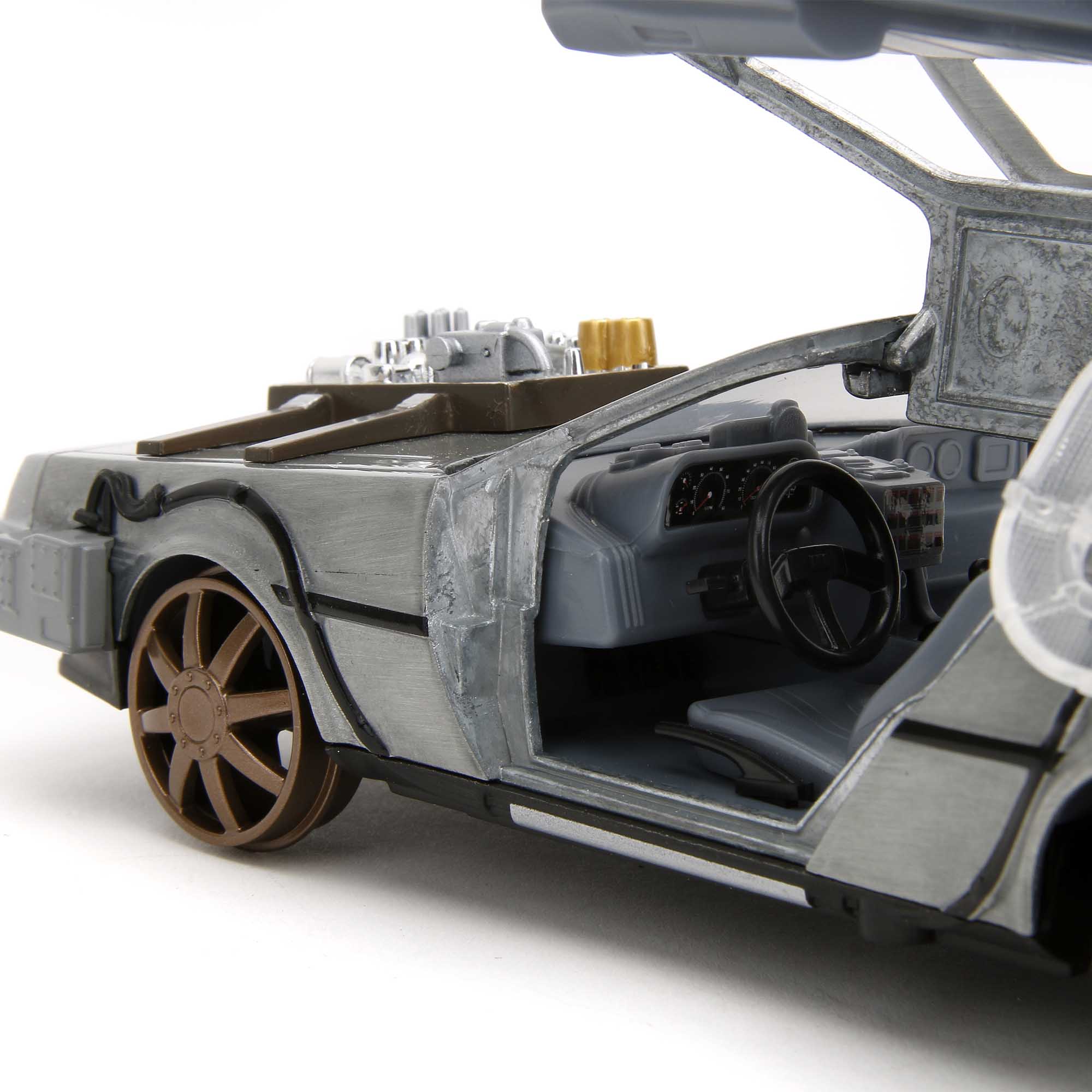 Jada Juguetes - Back to The Future RC Car, Time Machine, Vehículo a control remoto con función Turbo y luz, hasta 6.2 mi/h, Función de carga USB, 11.0 in, para niños Jada Juguetes - Back to The Future RC Car, Time Machine, Vehículo a control remoto con función Turbo y luz, hasta 6.2 mi/h, Función de carga USB, 11.0 in, para niños