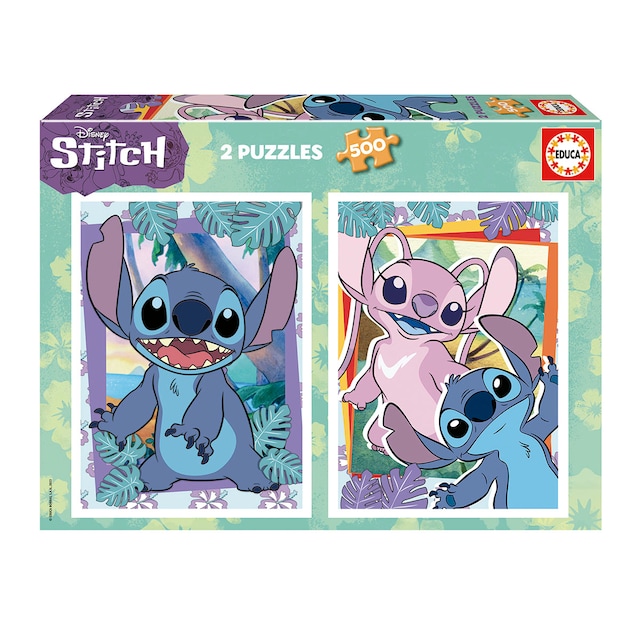 Imagem 0 de Puzzle 2X500 Peças Stitch Educa Borrás