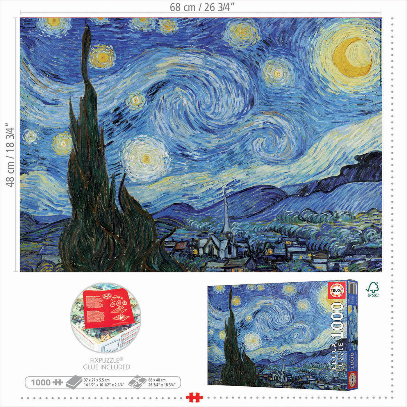 Puzzle Noche Estrelada de 1000 Peças 3