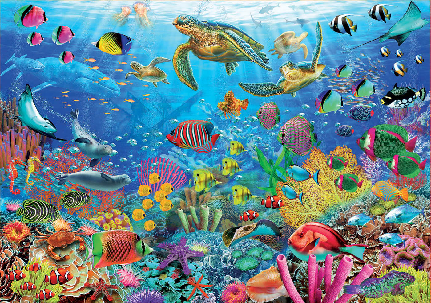 Puzzle Tartarugas no Paraiso de 1000 Peças 2
