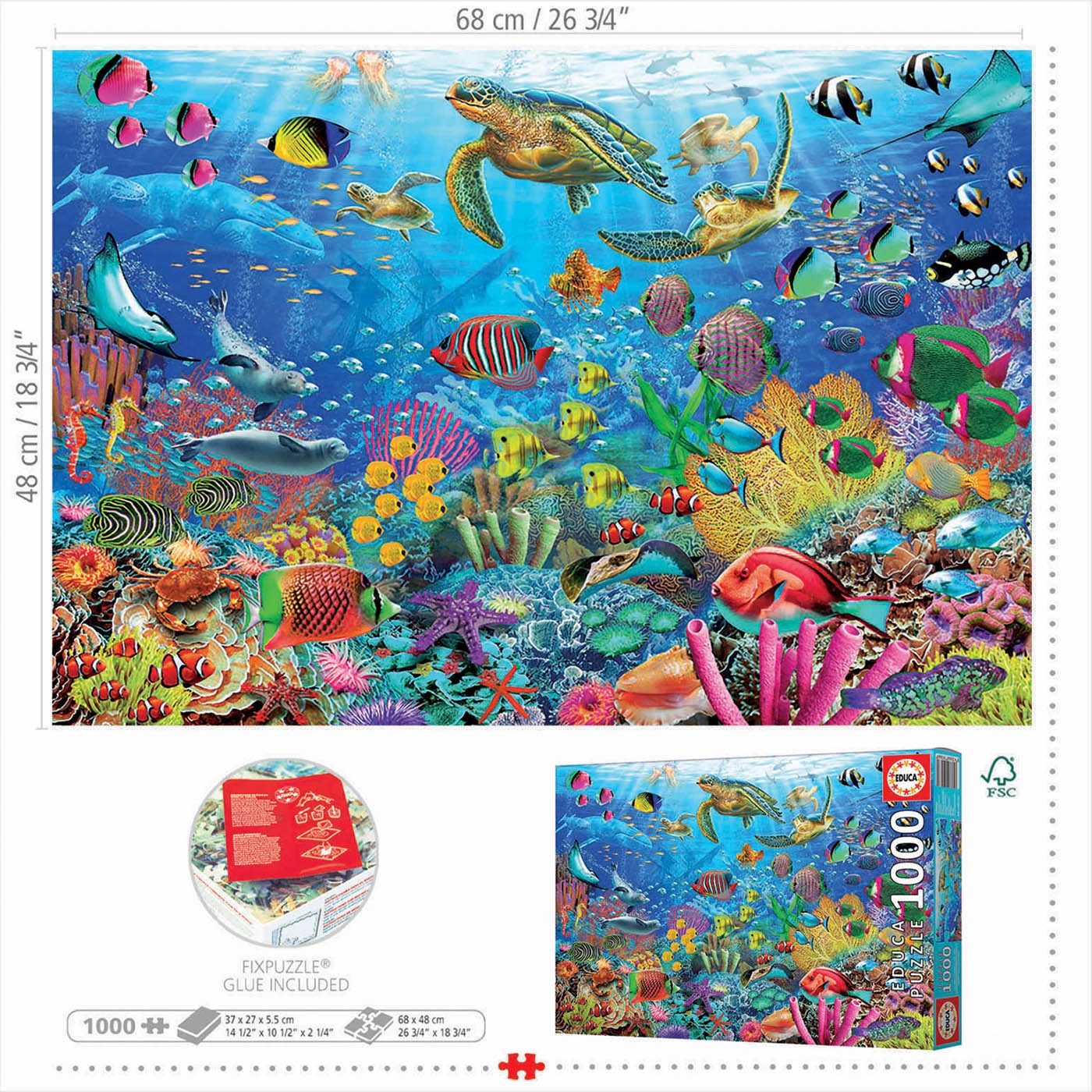 Puzzle Tartarugas no Paraiso de 1000 Peças 3