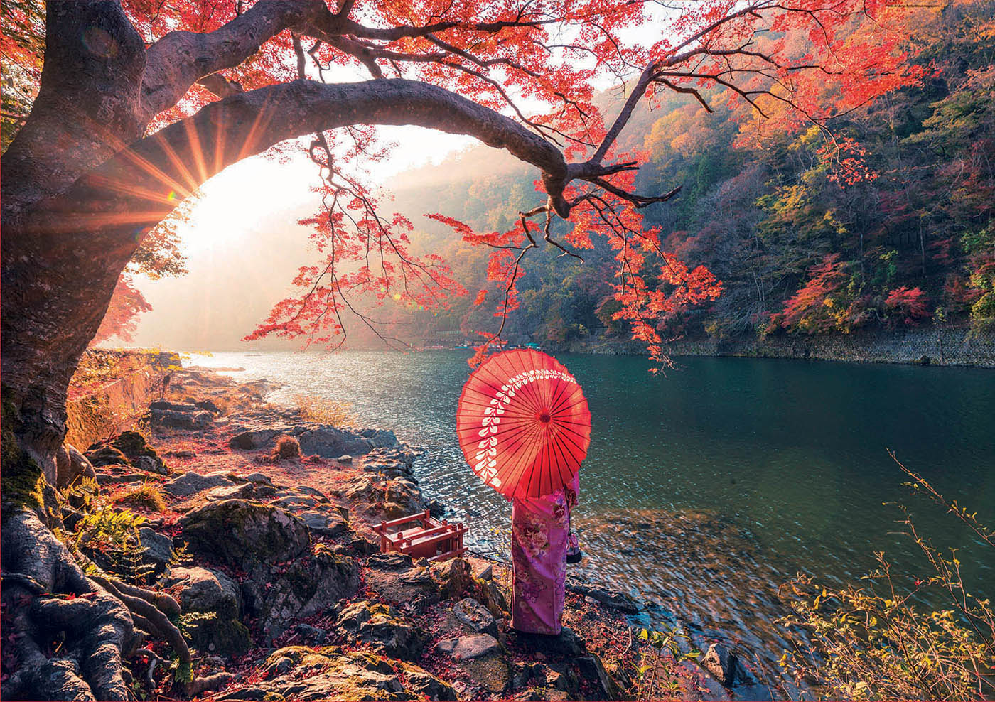 Puzzle 1000 Piezas Sunrise On The Katsura River Educa 2