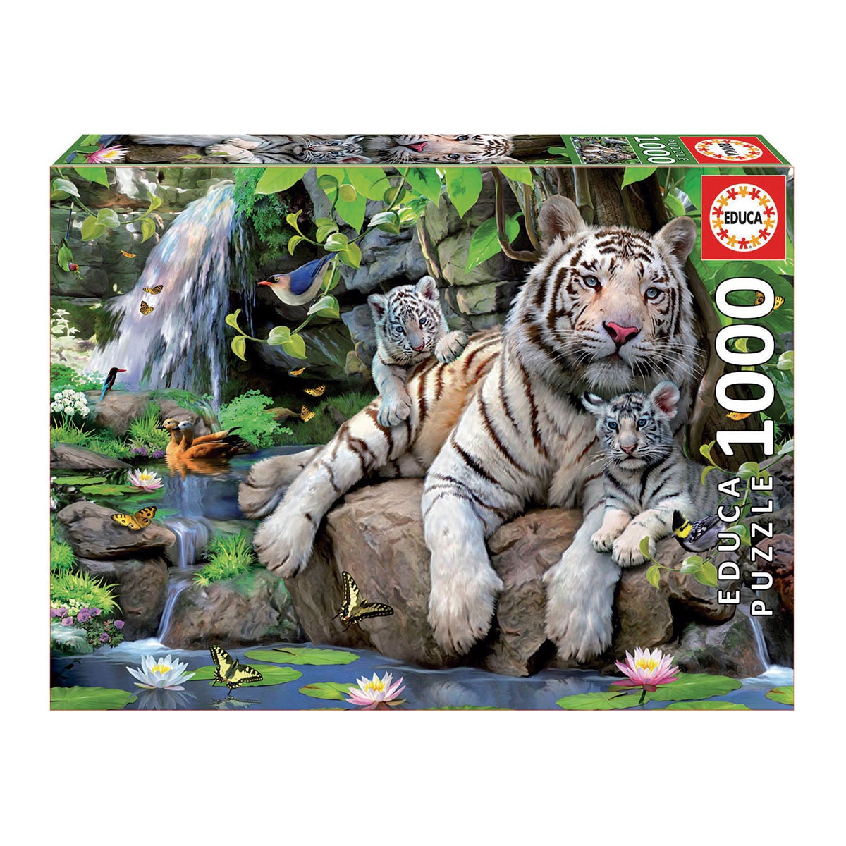 EDUCA - Puzzle 1000 Piezas Bengal White Tigers Educa