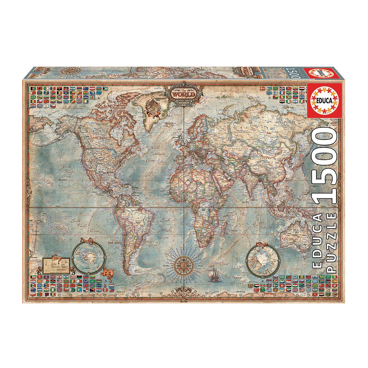 Imagem 0 de Puzzle de 1500 Peças de Mapa Politico