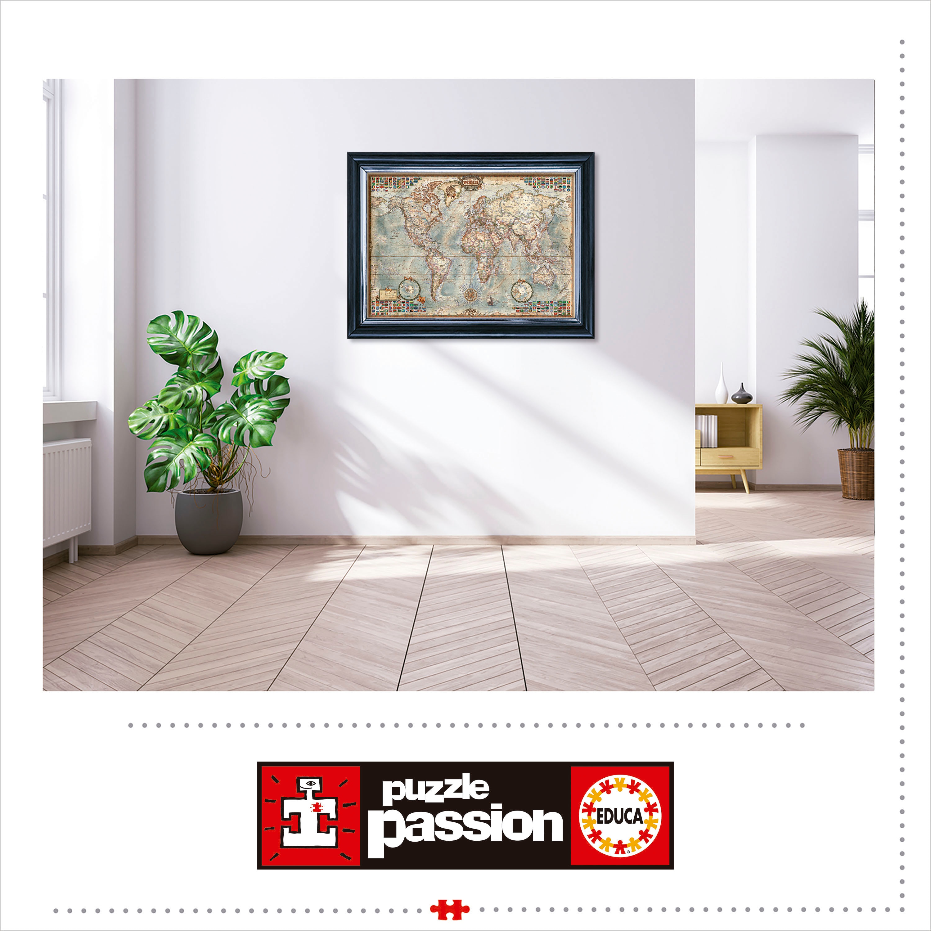 Puzzle de 1500 Peças de Mapa Politico 3