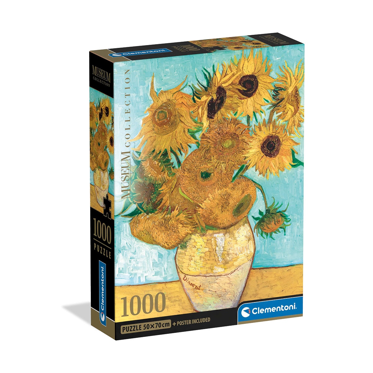 Imagen 1 de Puzzle 1000 Cb Museum Sunflowers Compact Bo Clementoni