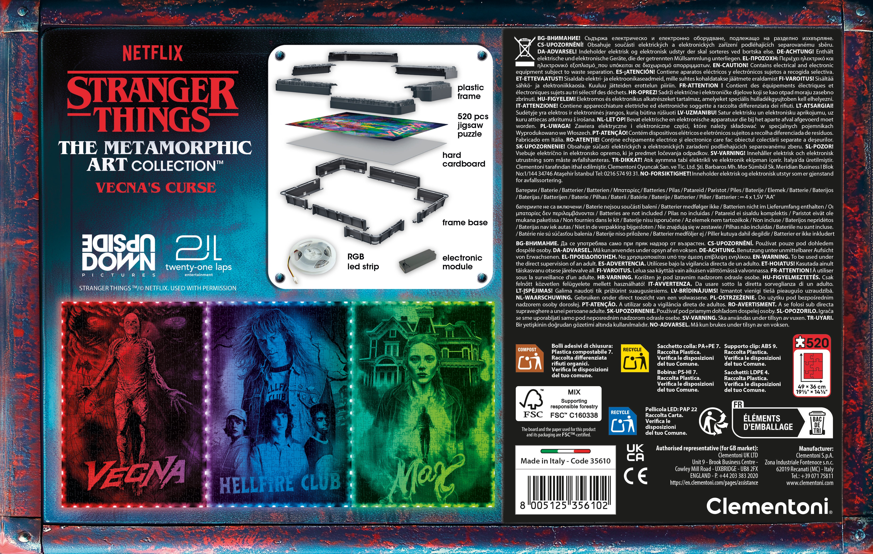 Puzzle de 520 piezas Vecna Stranger Things 3