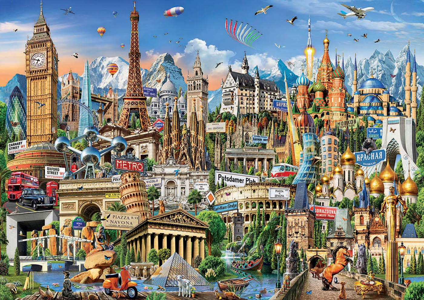 Puzzle 2000 Peças Símbolos da Europa 2
