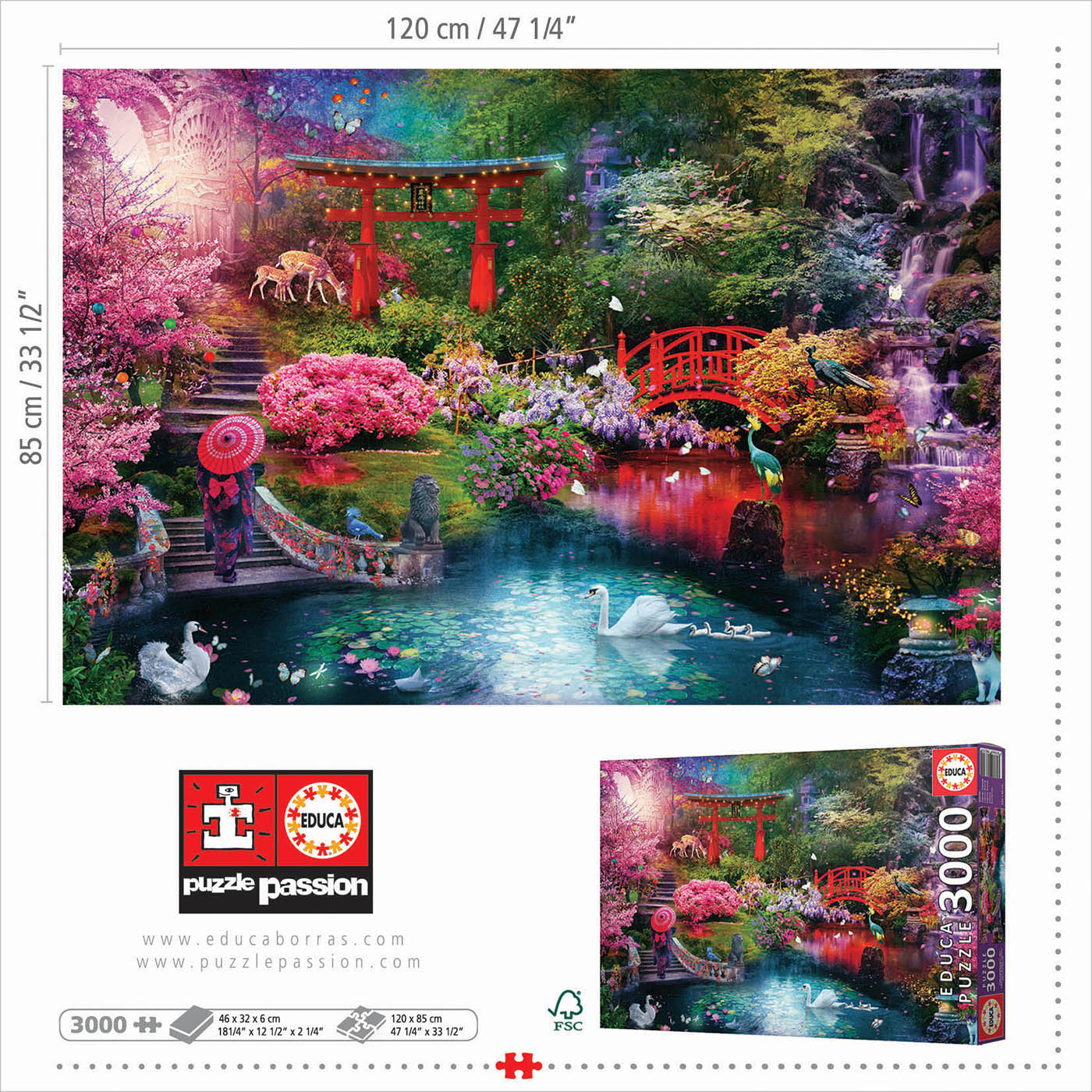 Puzzle Jardím Japones de 3000 Peças 3