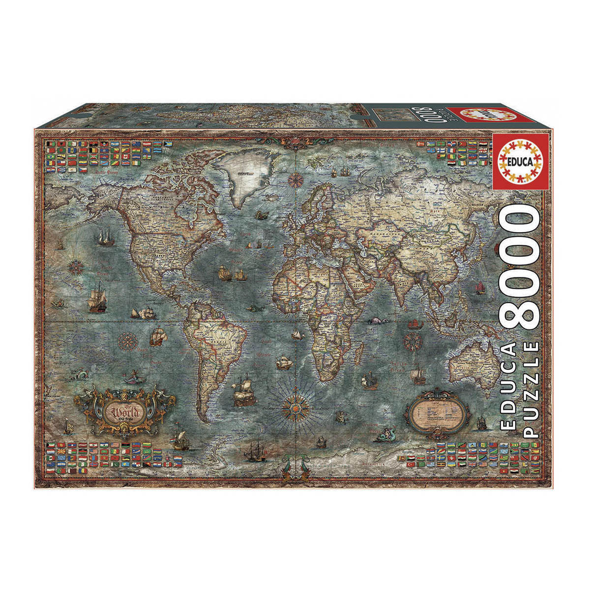 Imagen 0 de Puzzle 8000 Piezas Historical World Map Educa
