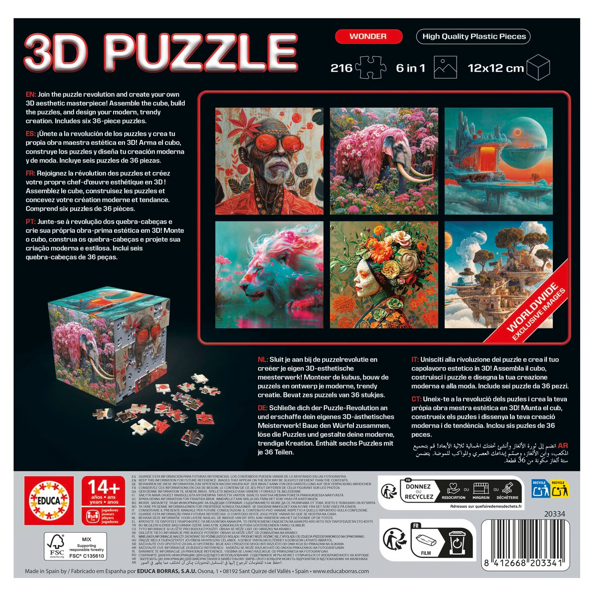 Puzzle 3D Wonder Educa 3