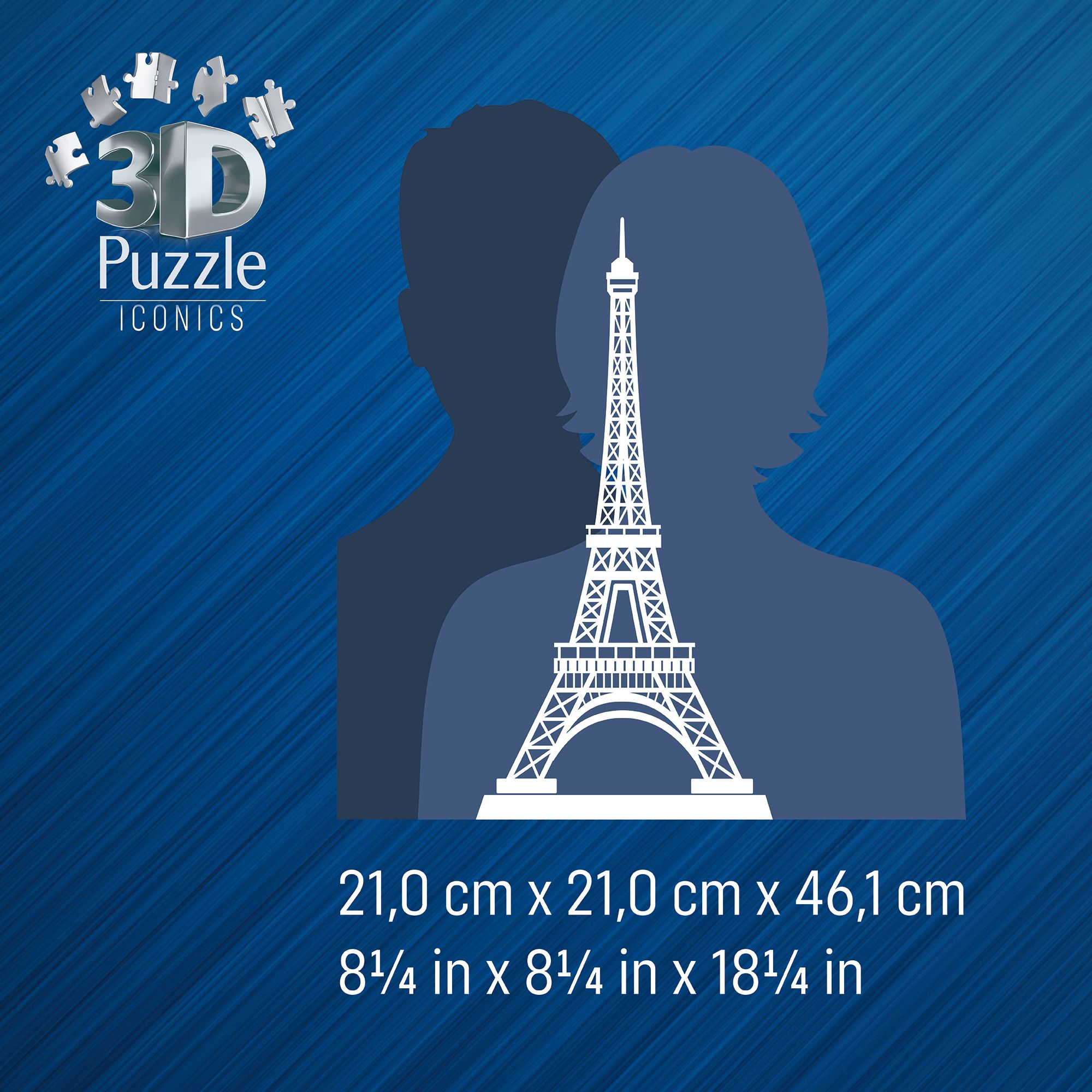 Puzzle 3D Iconics Torre Eiffel de 243 Peças 6