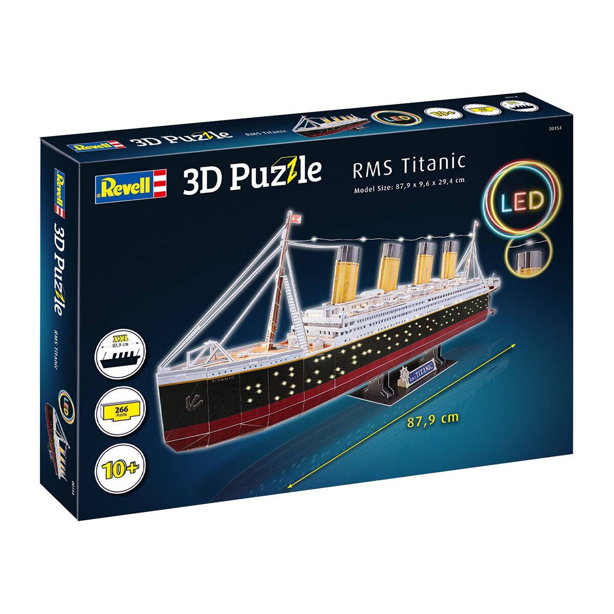 Puzzle 3D barco RMS Titanic con iluminación led Revell 7
