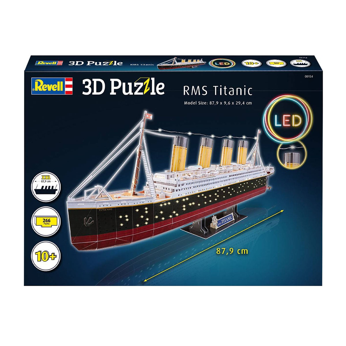 Puzzle 3D barco RMS Titanic con iluminación led Revell 8
